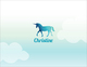 Magical Shades of Blue Unicorn Foldover Note Cards Image 2 of 3